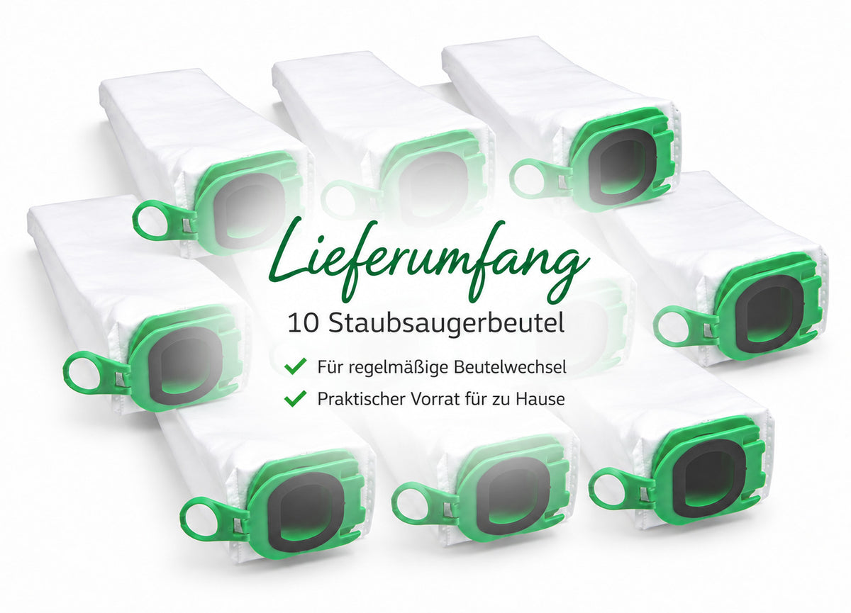 5 Microvlies Staubsaugerbeutel geeignet für Vorwerk Kobold VB100 VB 100 FP100 FP 100