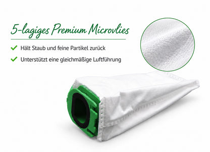 5 Microvlies Staubsaugerbeutel geeignet für Vorwerk Kobold VB100 VB 100 FP100 FP 100