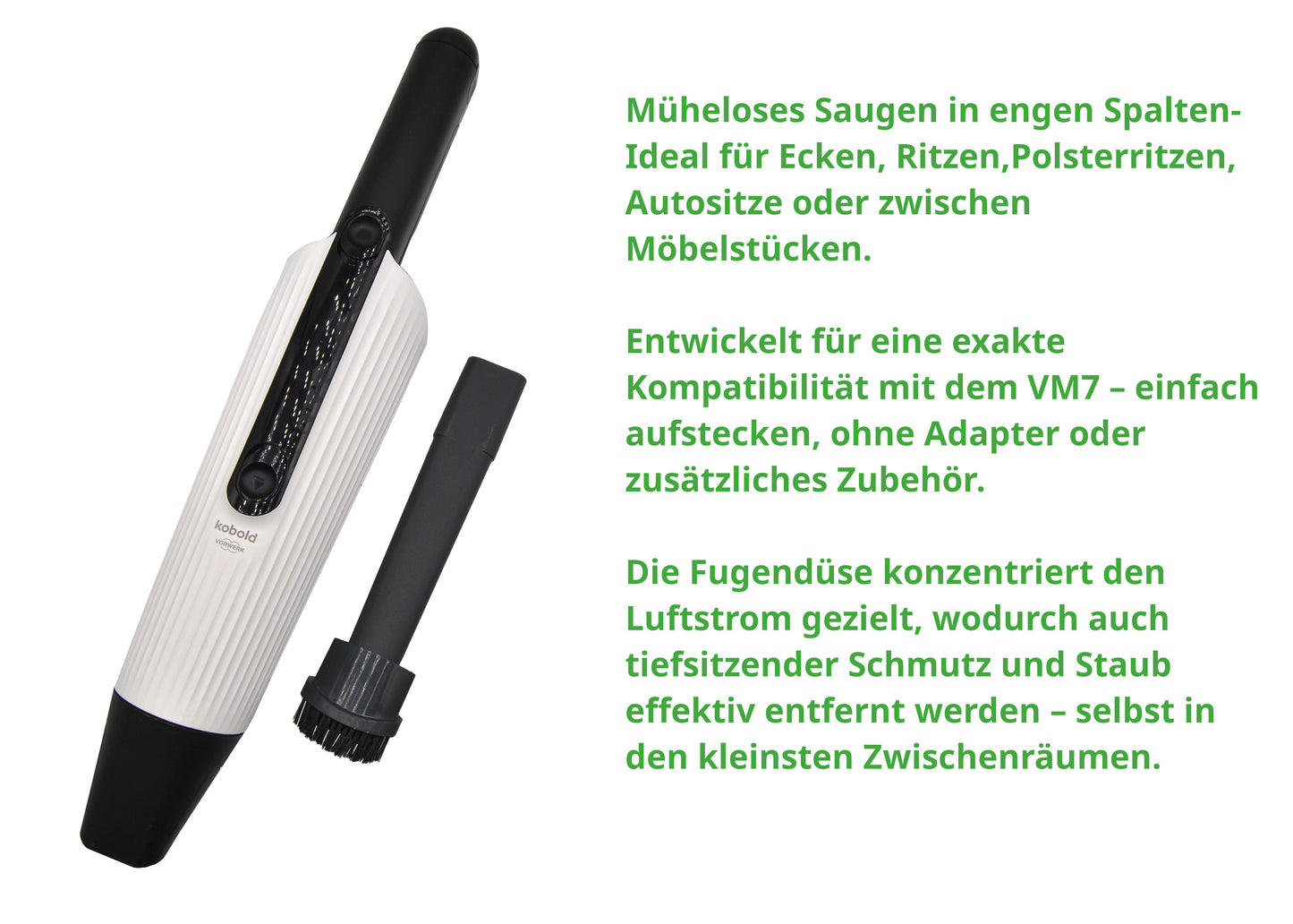 Fugendüse 21cm kompatibel für den Vorwerk Kobold VM7 / VM 7 Akku-Handstaubsauger