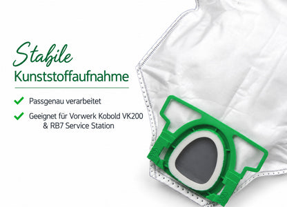 12 Vlies Staubsaugerbeutel Beutel geeignet Vorwerk Kobold VK 200 FP 200
