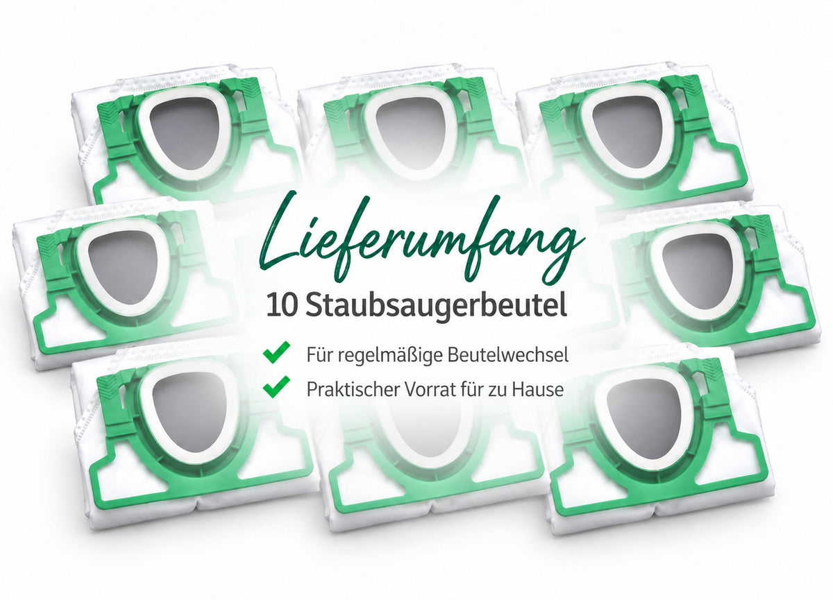 6 Vlies Staubsaugerbeutel Beutel geeignet für Vorwerk Kobold VK 200 FP 200