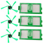 3 Mikrofilter + 3 Seitenbürsten kompatibel mit Vorwerk Saugroboter VR7 VR 7
