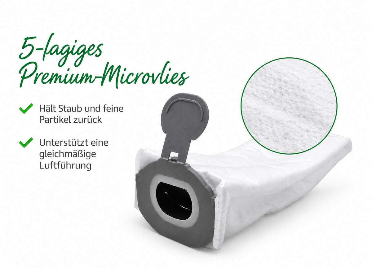 18 Staubsaugerbeutel Microvlies 5lagig geeignet Vorwerk Kobold VK7 VK 7 FP7 FP 7