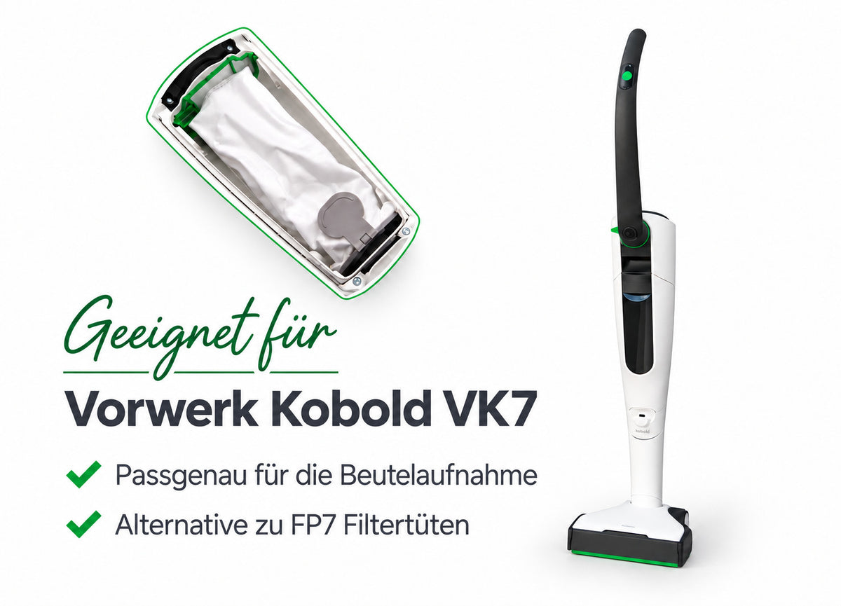 18 Staubsaugerbeutel Microvlies 5lagig geeignet Vorwerk Kobold VK7 VK 7 FP7 FP 7